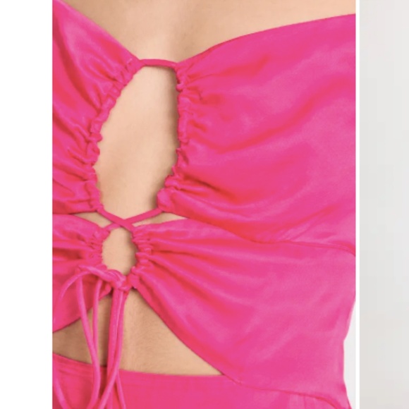 NWT FARM Rio Pink Cutout Maxi Dress - Picture 3 of 7